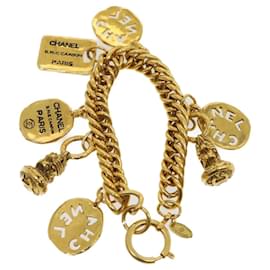 Chanel-CHANEL Armband Metall Gold CC Auth ar7066-Golden