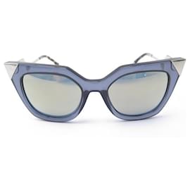 Fendi-Fendi FF sunglasses 0060/S METAL SILVER BLUE & YELLOW SUNGLASSES-Blue