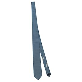 Salvatore Ferragamo-Tennis-Print Silk Necktie-Blue