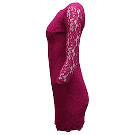 Diane Von Furstenberg-Vestido tubo de encaje en rayón rosa Zarita de Diane Von Furstenberg-Rosa