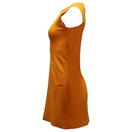 Diane Von Furstenberg-Diane Von Furstenberg Carrie A-Line Dress in Orange Polyester-Orange