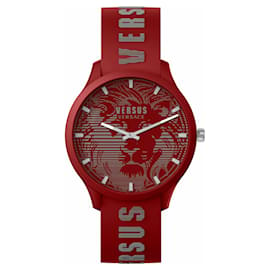 Autre Marque-Versus Versace Domus Strap Watch-Red
