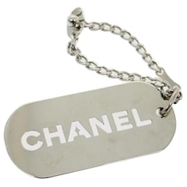 Chanel-CHANEL Plate Charm metal Silver CC Auth ar7134-Silvery
