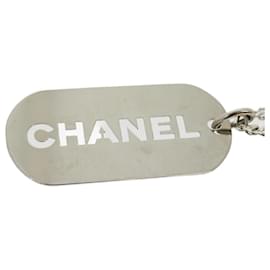 Chanel-CHANEL Plate Charm metal Silver CC Auth ar7134-Silvery
