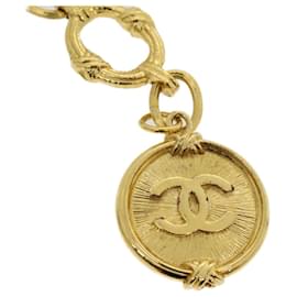 Chanel-CHANEL Correia Cinto Metal Ouro CC Auth ar7135NO-Dourado
