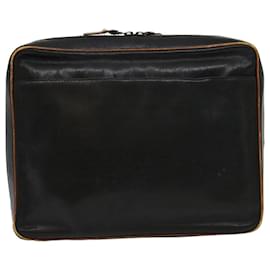 Céline-CELINE Clutch Bag Leather Black Auth ar7220-Black