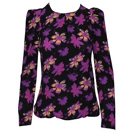 Maje Blusa estampada violeta Púrpura