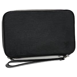 Louis Vuitton-LOUIS VUITTON Estuche de viaje Monedero Epi Dandy Negro M64000 LV Auth 30084EN-Negro