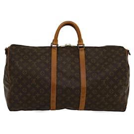 Louis Vuitton-Louis Vuitton Monograma Keepall Bandouliere 55 Boston Bag M41414 LV Auth lt517-Outro