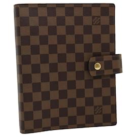 Louis Vuitton-LOUIS VUITTON Damier Ebene Agenda GM Day Planner Cover R20009 LV Auth yk4672NO-Outro