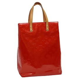 Louis Vuitton-LOUIS VUITTON Monogram Vernis Reade MM Hand Bag Red M91086 LV Auth ki2018-Red