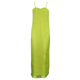 Coast Neongelbes trägerloses Maxikleid Gelb