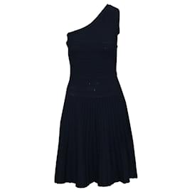 Michael Kors-One Shoulder Navy Blue Dress-Blue,Navy blue