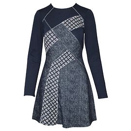 Bcbg Max Azria Abito patchwork blu navy Blu Blu navy
