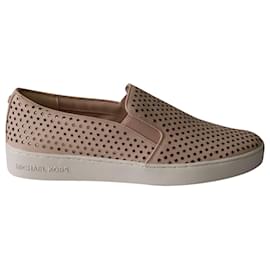 Michael Kors-Michael Kors Keaton Slip On Sneakers in Pink Leather-Pink