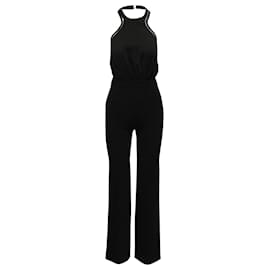 Ba&Sh-Ba&sh Saudry Open-Back Jumpsuit in Black Polyester-Black