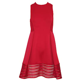 Calvin Klein Rotes Kleid mit Spitze Rot