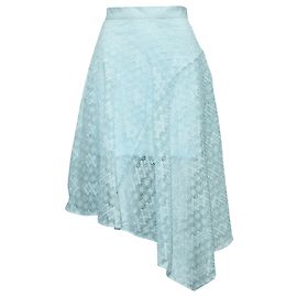 Coast Light Blue Lace Midi Skirt Blue