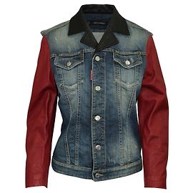 Dsquared2 Denim  Jacket with Leather Panels Other