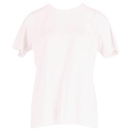 Balmain-Balmain Kurzarm-T-Shirt mit Rundhalsausschnitt aus weißer Baumwolle-Weiß