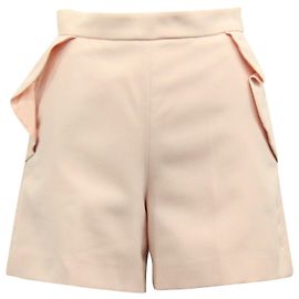 Sandro Paris Short Détail Volants Polyester Rose Rose