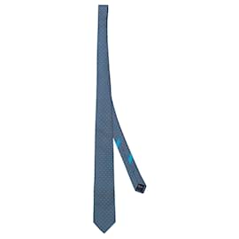 Salvatore Ferragamo-Trumpet Silk Necktie-Blue