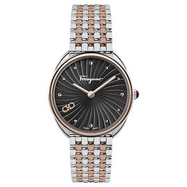 Salvatore Ferragamo Ferragamo Cuir Bracelet Watch Metallic