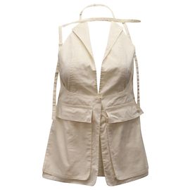 Jacquemus Le Haute Ascea Top in Cream Polyamide White Cream