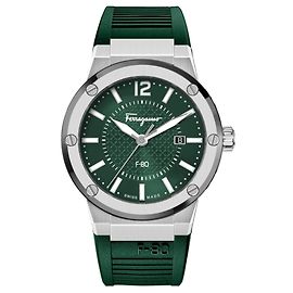 Salvatore Ferragamo F-80 Strap Watch Metallic