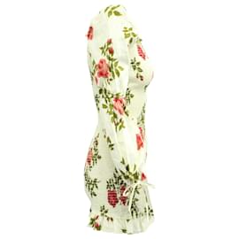 Reformation-Reformation Hilary Jolie Floral Dress in Cream Linen-White,Cream