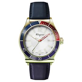 Salvatore Ferragamo-Ferragamo 1898 Sport Strap Watch-Golden,Metallic