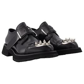 Alexander Mcqueen-Loafers With Studs in Black Leather-Black