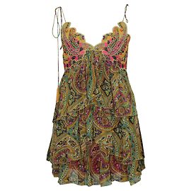 Etro Top con spalline spaghetti a strati con stampa colorata Altro