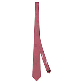 Salvatore Ferragamo-Tennis-Print Silk Necktie-Red