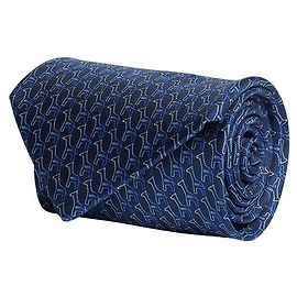 Salvatore Ferragamo Cravate en soie à imprimé girafe Bleu