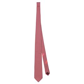 Salvatore Ferragamo-Patterened Silk Necktie-Red