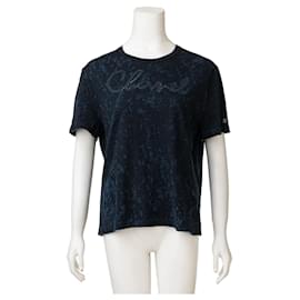 Chanel-T-shirt con logo tie-dye-Blu