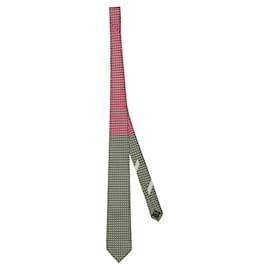 Salvatore Ferragamo-Butterfly-Print Silk Necktie-Red
