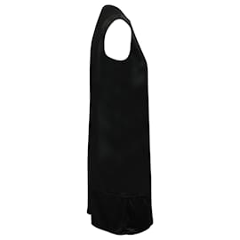 Vince-Mini vestido Vince com painéis em viscose preta-Preto
