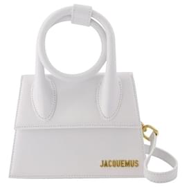 Jacquemus-Le Chiquito Noeud Tasche – Jacquemus – Weiß – Leder-Weiß