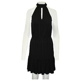 Michael Kors-Black Dress with Elastic Waist-Black