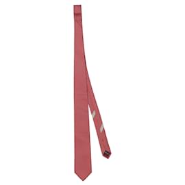 Salvatore Ferragamo-Music-Print Silk Necktie-Red