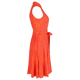 Diane Von Furstenberg-Diane Von Furstenberg Harmony Lepic Dress in Orange Rayon-Orange