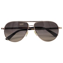 Tom Ford-Tom Ford Aviator Sunglasses in Gold Metal Frame-Golden