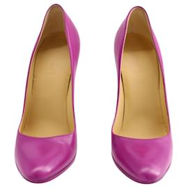 Balenciaga-Balenciaga High Heel Platform Pumps in Pink Leather-Pink