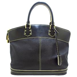 Louis Vuitton-Louis Vuitton Black Suhali Lockit MM-Black