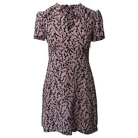 Mini abito cut-out Maje in seta rosa Rosa