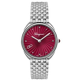 Salvatore Ferragamo Ferragamo Cuir Bracelet Watch Metallic