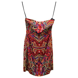 Autre Marque-Mara Hoffman Back Cut-out Printed Mini Dress in Multicolor Rayon-Other