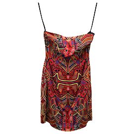 Mara Hoffman Mini vestido estampado com recorte nas costas em seda artificial multicolorida Outro